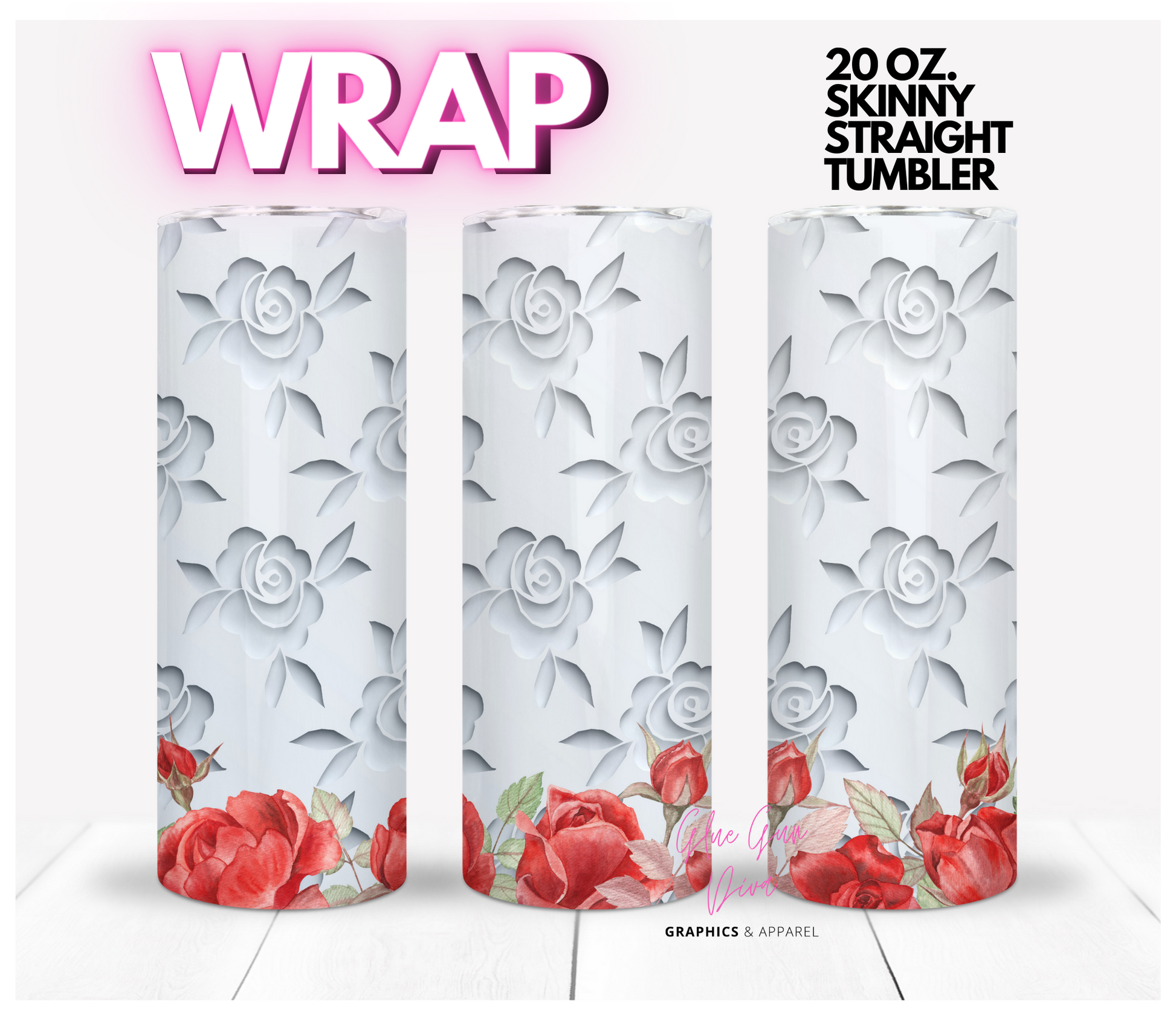 Bling White Rhinestones Tumbler Wrap Graphic by Digital Nest Egg · Creative  Fabrica