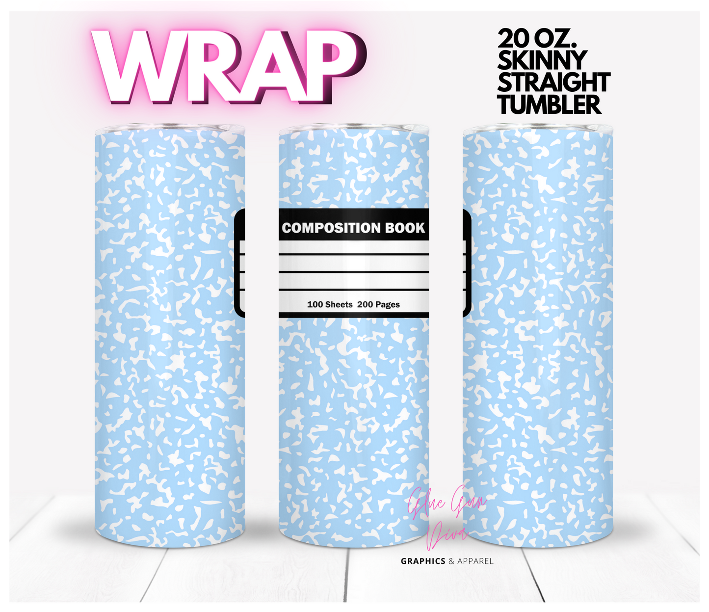 PASTELS Composition Book Wrap Designs BUNDLE - 10 images