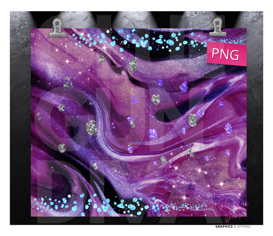 Purple Lava -  Digital tumbler wrap for 20 oz skinny straight tumbler