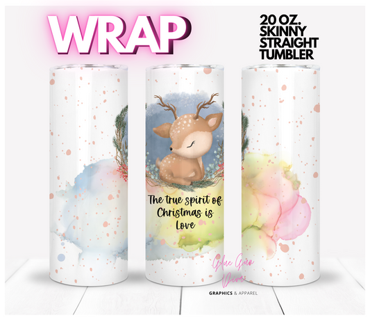 The True Spirit - Digital tumbler wrap for 20 oz skinny straight tumbler