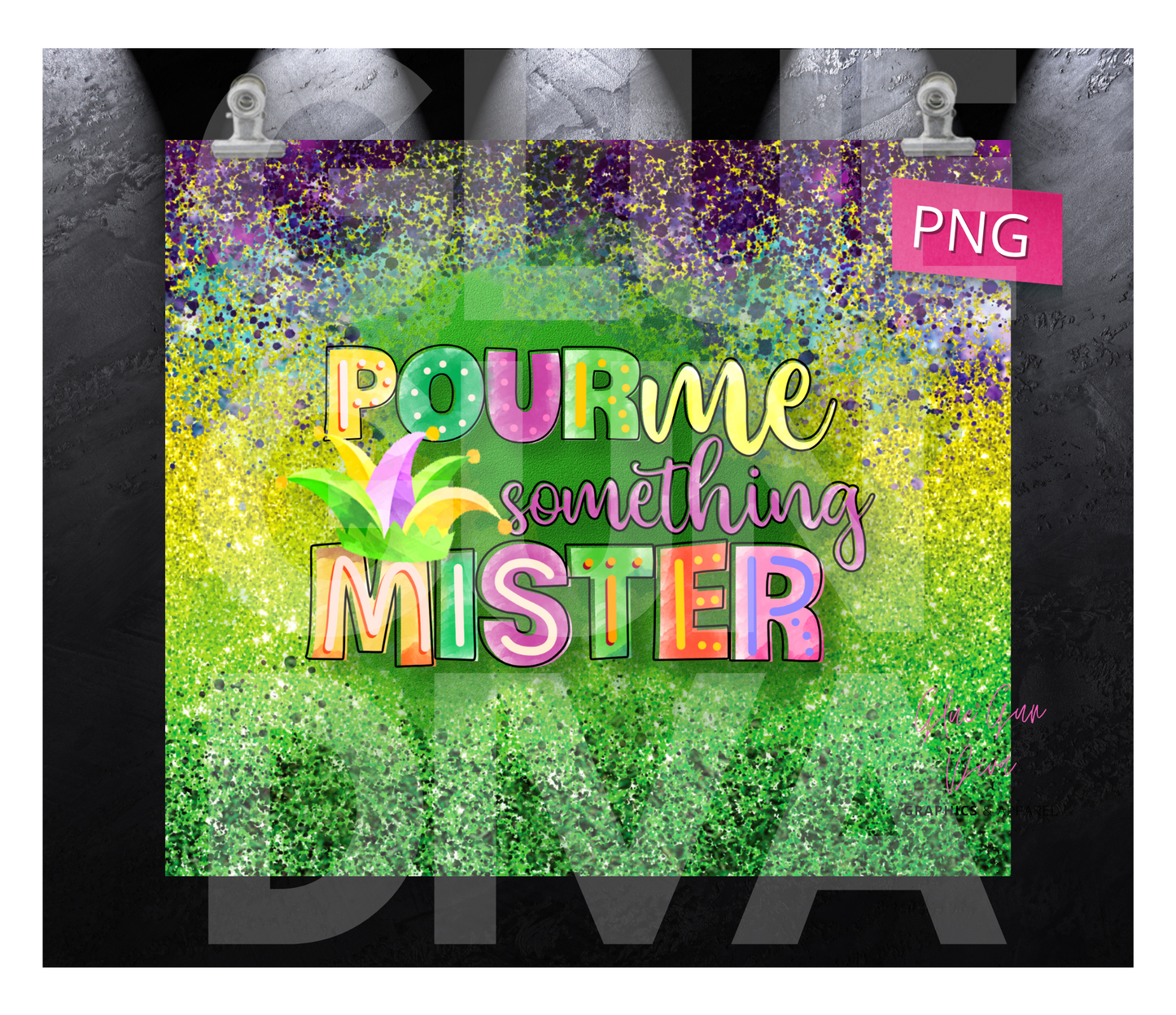 Pour Me Something Mr - Digital tumbler wrap for 20 oz skinny straight tumbler