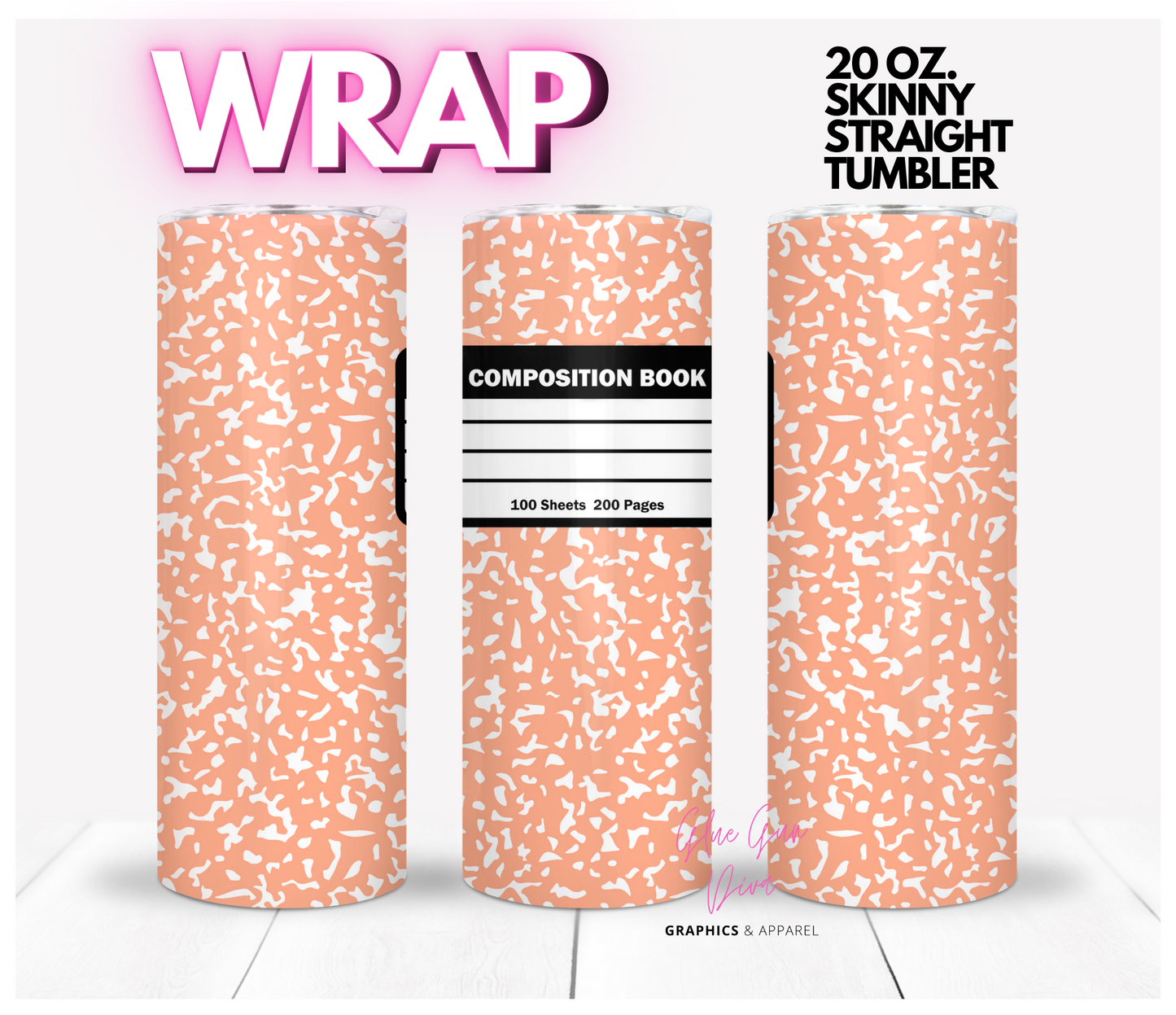 PASTELS Composition Book Wrap Designs BUNDLE - 10 images