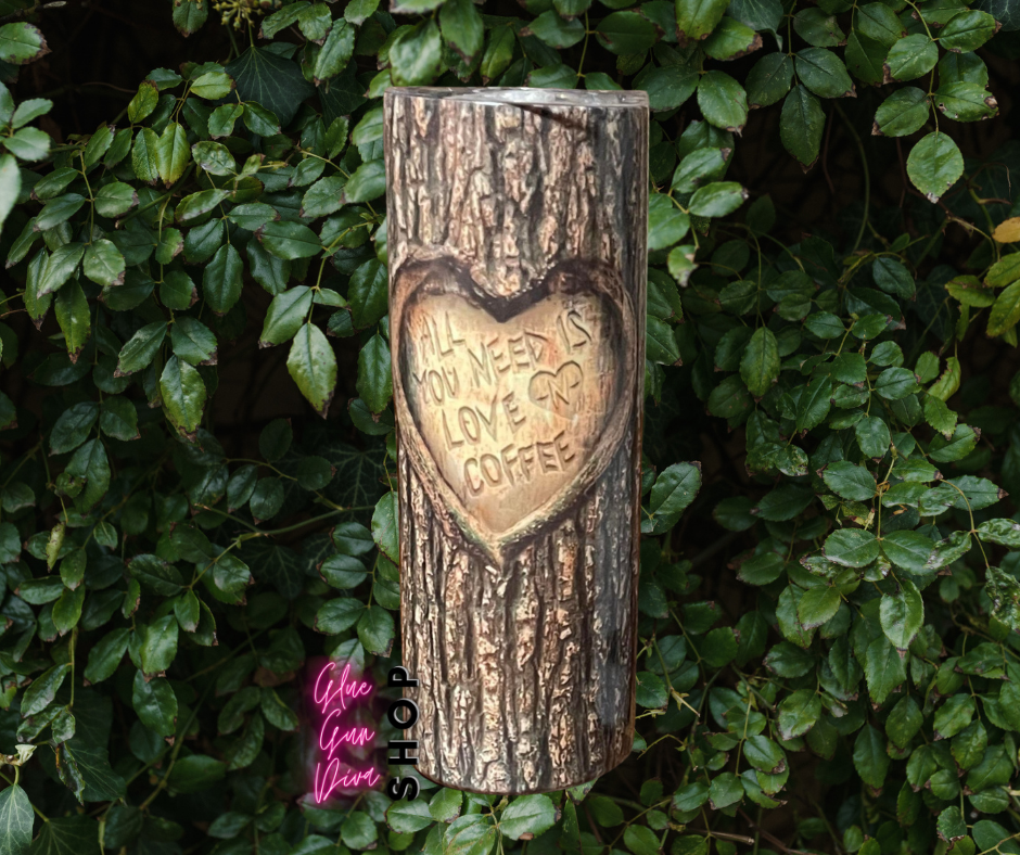 TREE TRUNK LOVE and COFFEE,  Insulated Tumbler