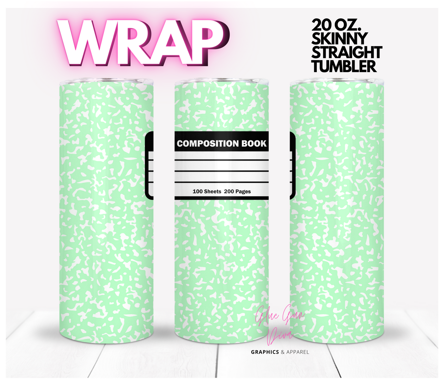 PASTELS Composition Book Wrap Designs BUNDLE - 10 images