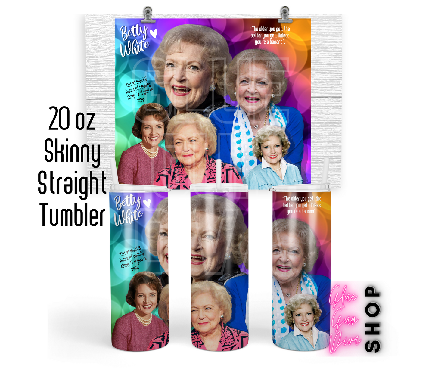 BETTY WHITE Quotes Insulated Tumbler