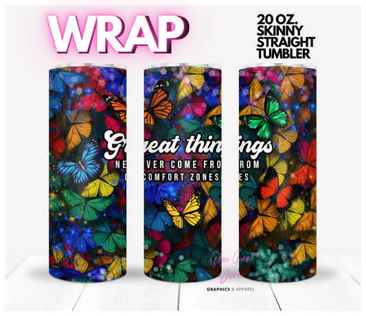 Great Things -  Digital tumbler wrap for 20 oz skinny straight tumbler