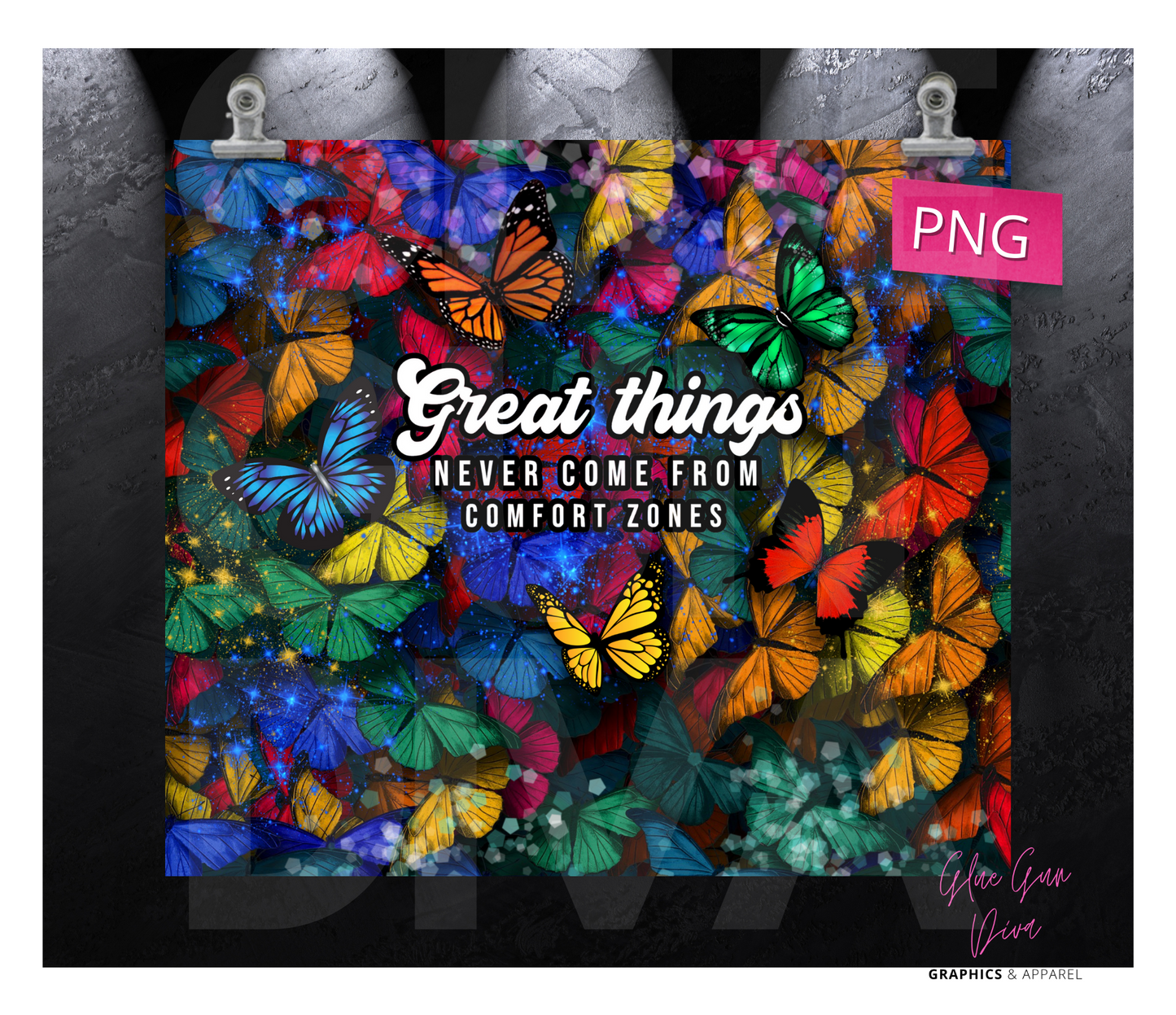 Great Things -  Digital tumbler wrap for 20 oz skinny straight tumbler