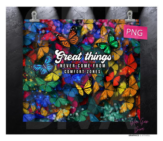 Great Things -  Digital tumbler wrap for 20 oz skinny straight tumbler