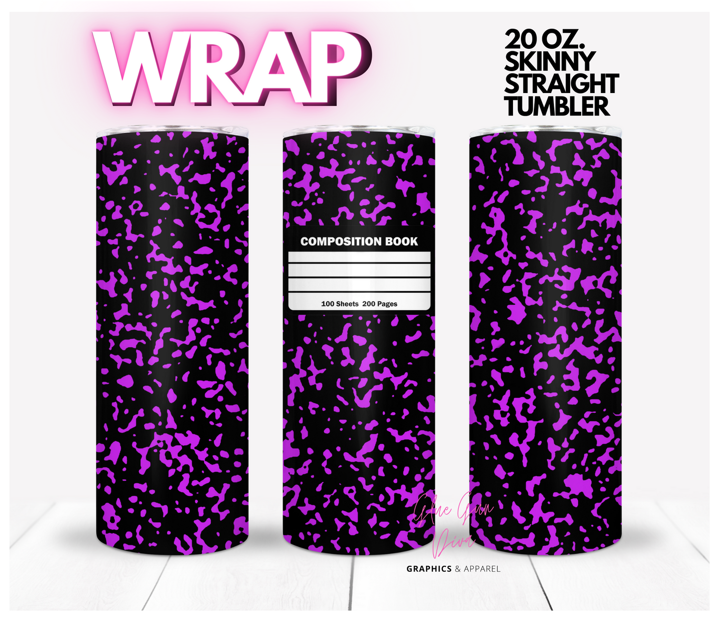 DARKS Composition Book Wrap Designs BUNDLE - 10 images