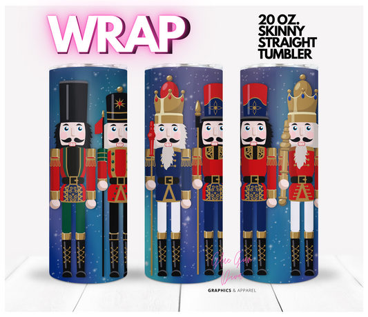 Nutcracker Soldiers -  Digital tumbler wrap for 20 oz skinny straight tumbler