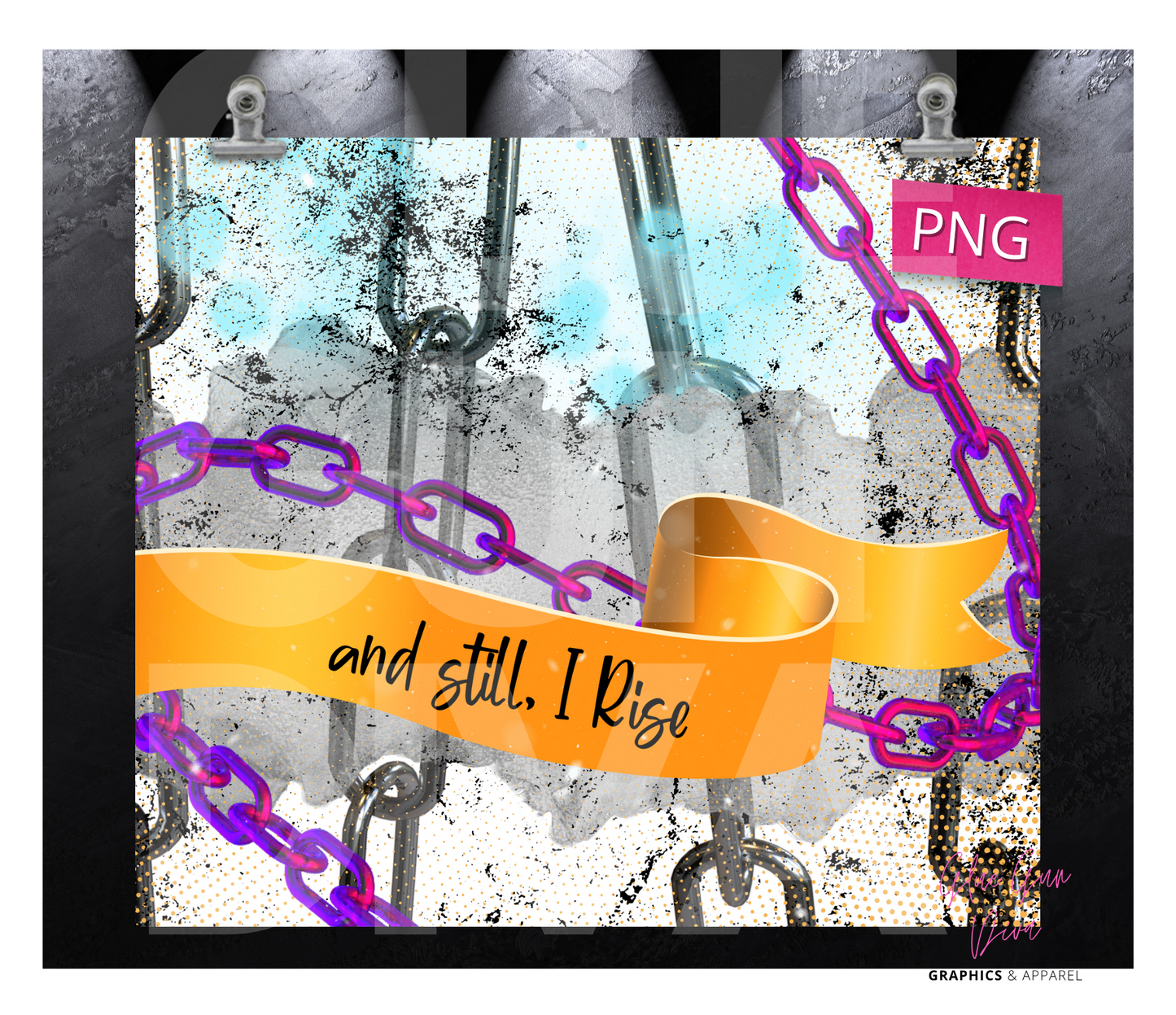 And Still I Rise - Digital tumbler wrap for 20 oz skinny straight tumbler