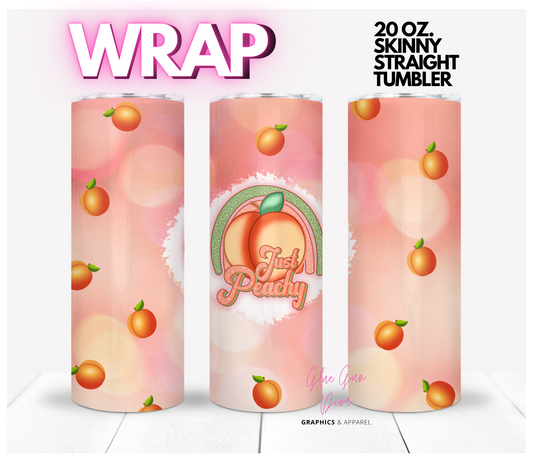 Just Peachy -Digital tumbler wrap for 20 oz skinny straight tumbler