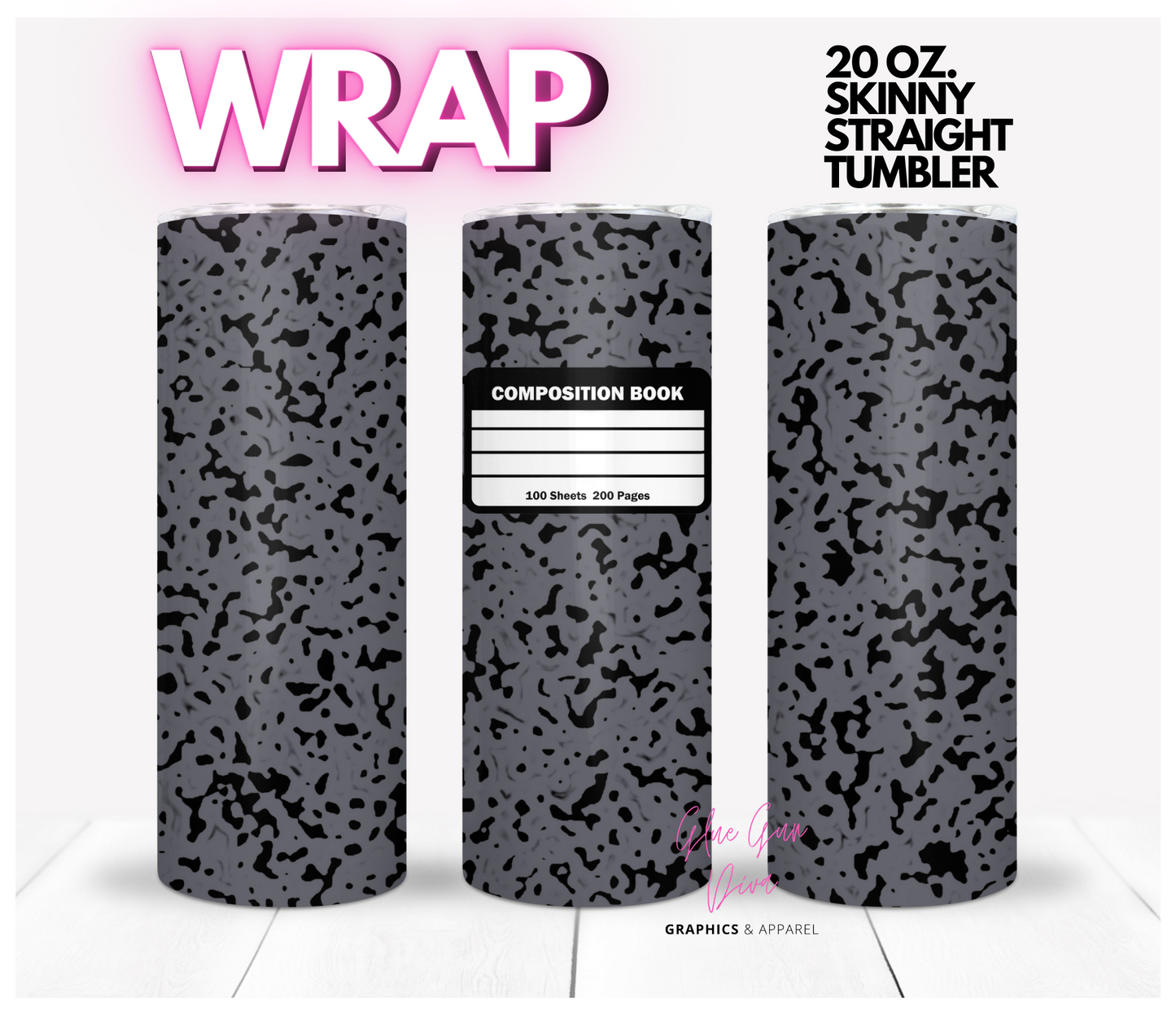 DARKS Composition Book Wrap Designs BUNDLE - 10 images