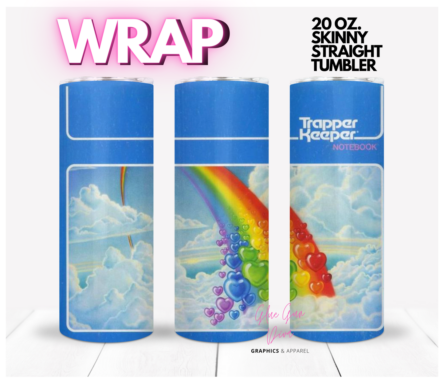 80s trapper keeper school binder - Digital tumbler wrap for 20 oz skinny straight tumbler