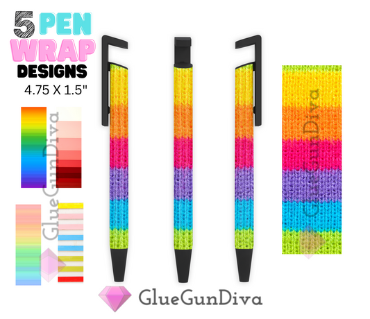Colorful Stripes - Digital Pen wraps