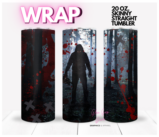 Trouble in the Woods -  Digital tumbler wrap for 20 oz skinny straight tumbler