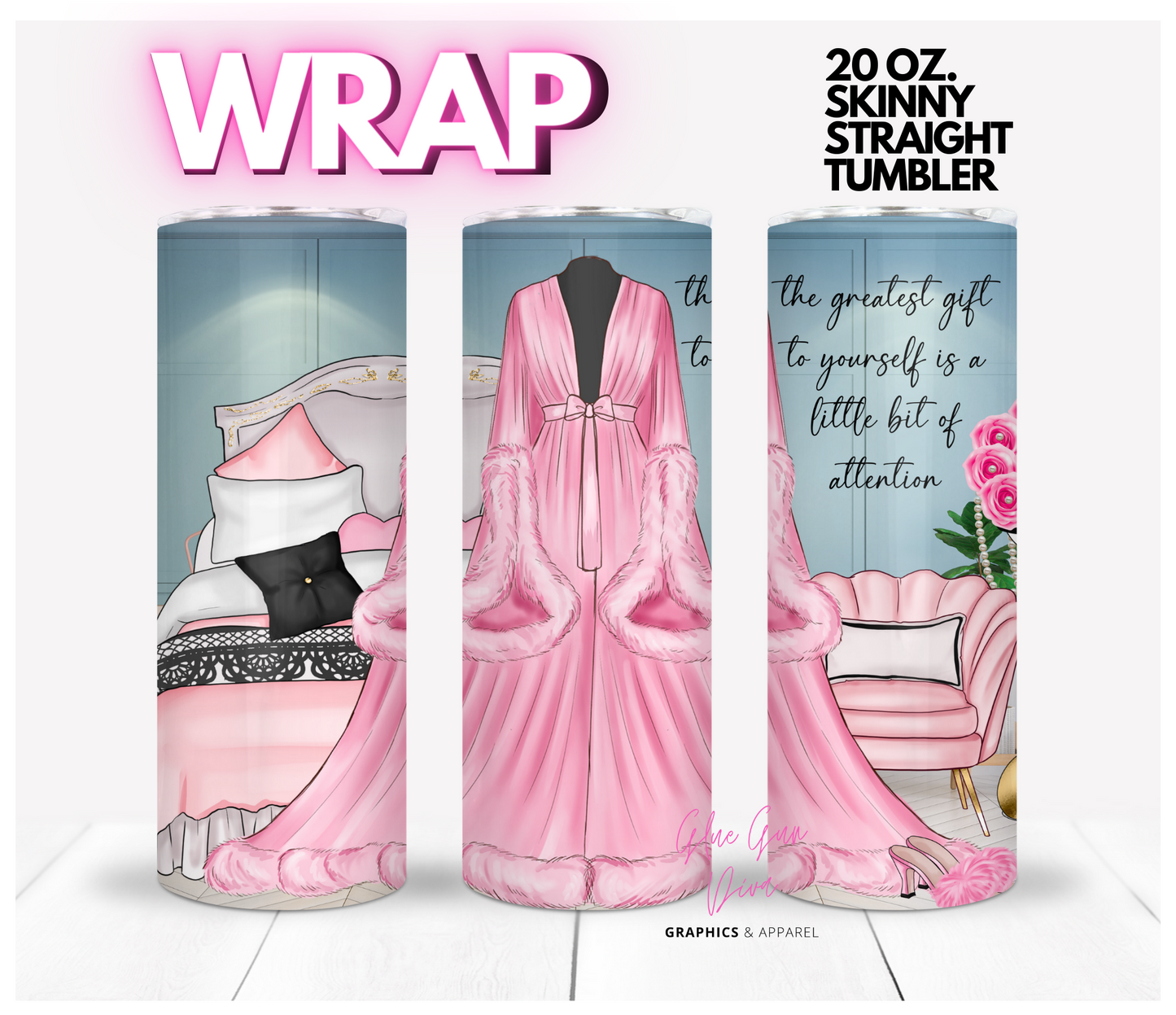 the greatest gift- Digital tumbler wrap for 20 oz skinny straight tumbler