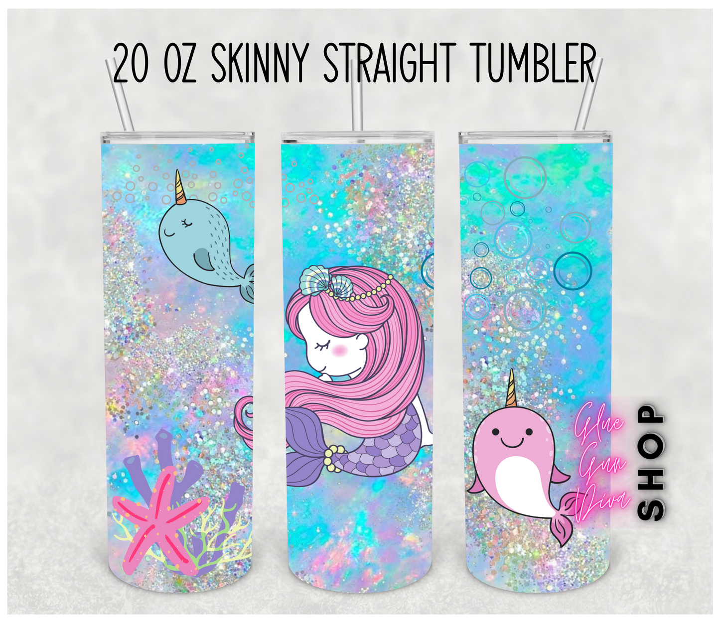 MERMAID PASTELS colors cute sea bubbles Insulated Tumbler