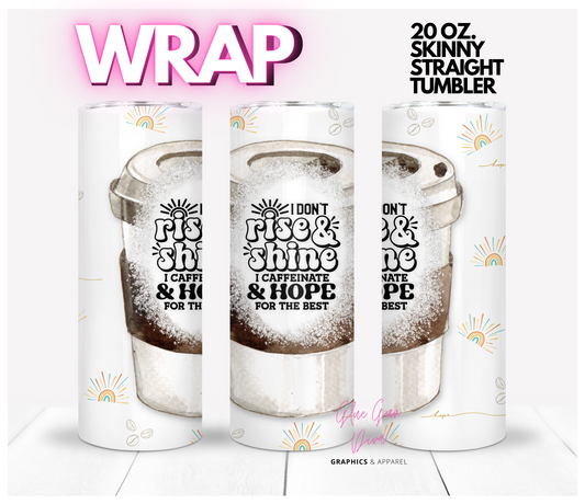 Hope for the Best - Digital tumbler wrap for 20 oz skinny straight tumbler