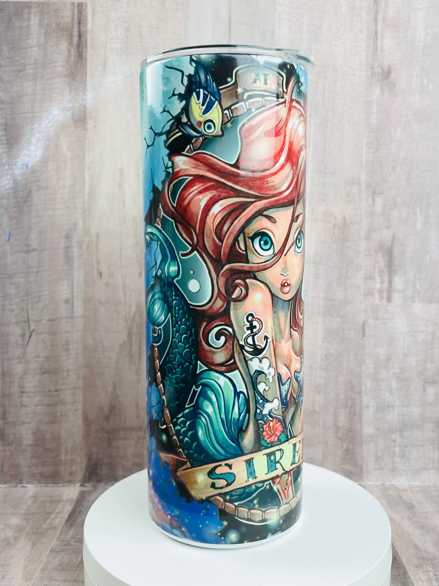 SIREN MERMAID PRINCESS with tattoos Insulated Tumbler