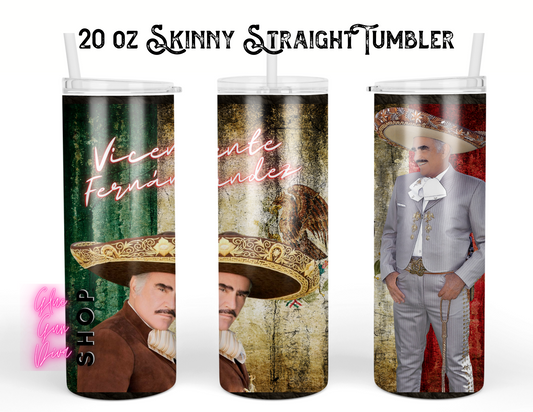 Vicente Fernandez Mexican Flag Insulated Tumbler