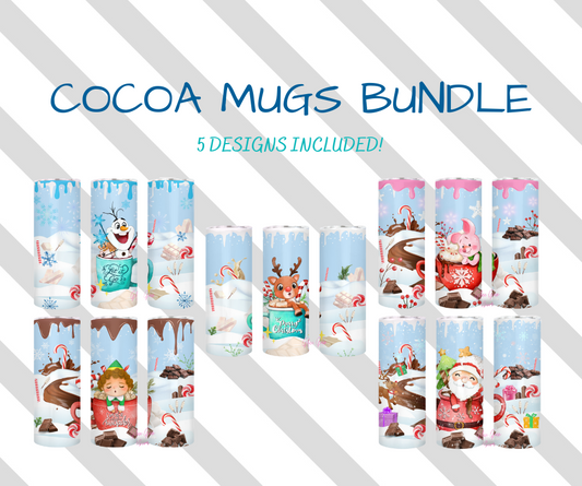 Cocoa Mugs BUNDLE - 5 images