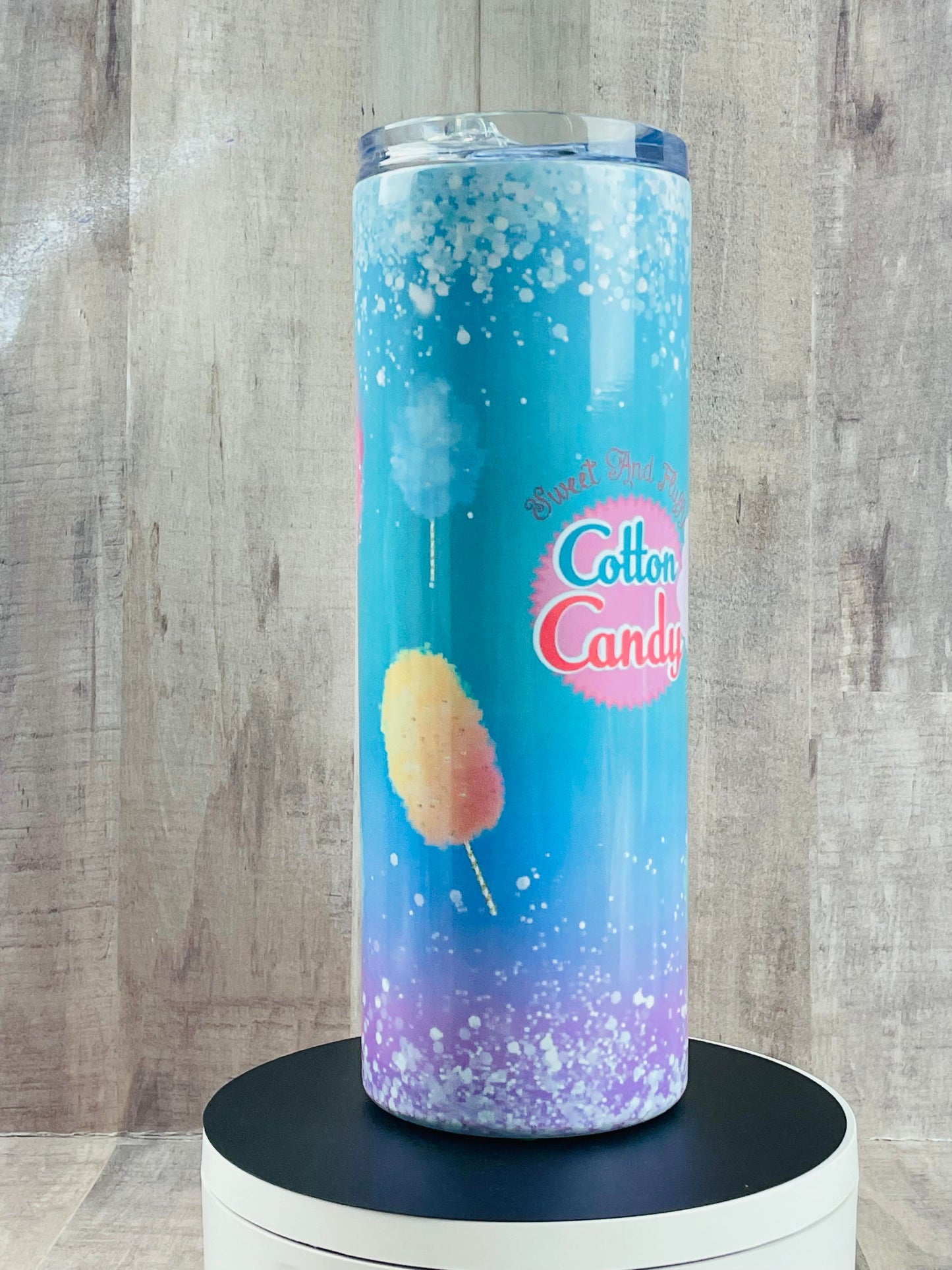 Cotton Candy Glitter Pastel Colors Insulated Tumbler