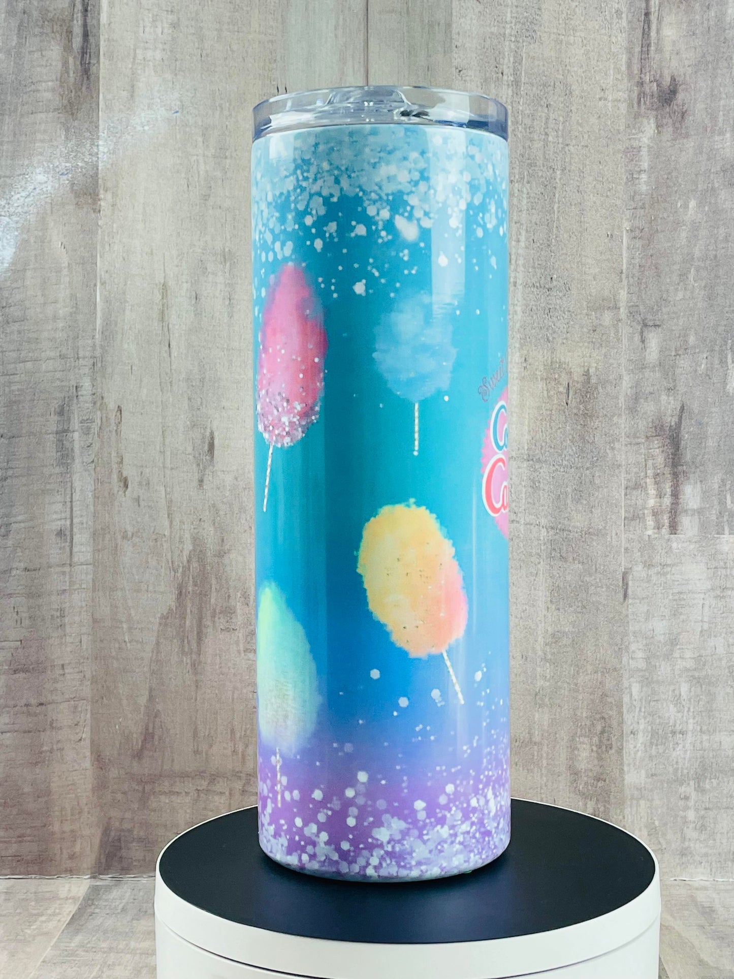 Cotton Candy Glitter Pastel Colors Insulated Tumbler