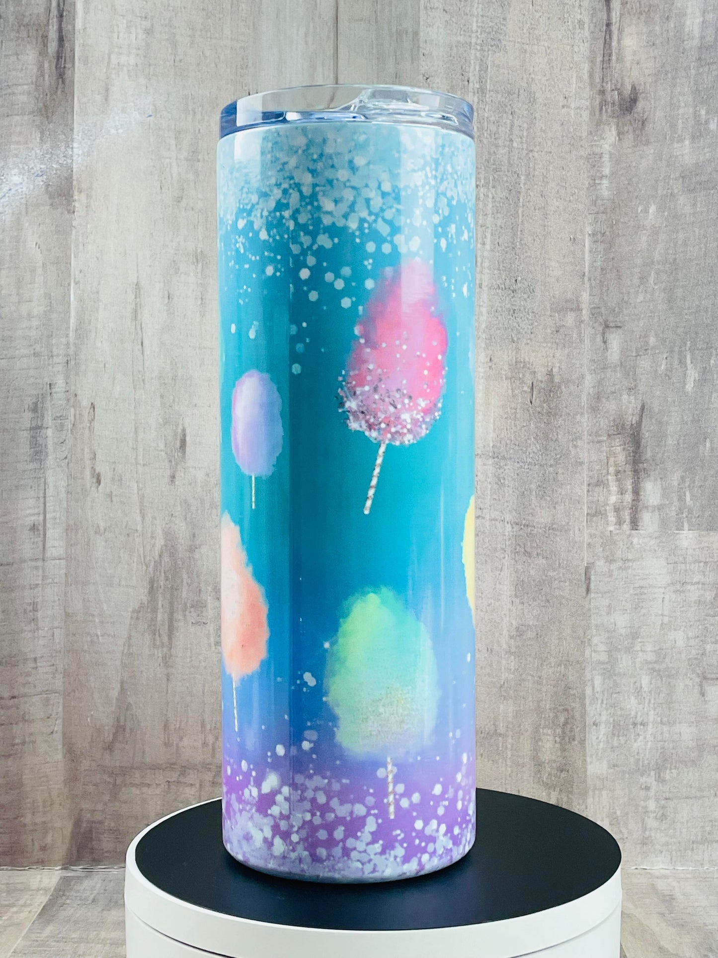 Cotton Candy Glitter Pastel Colors Insulated Tumbler