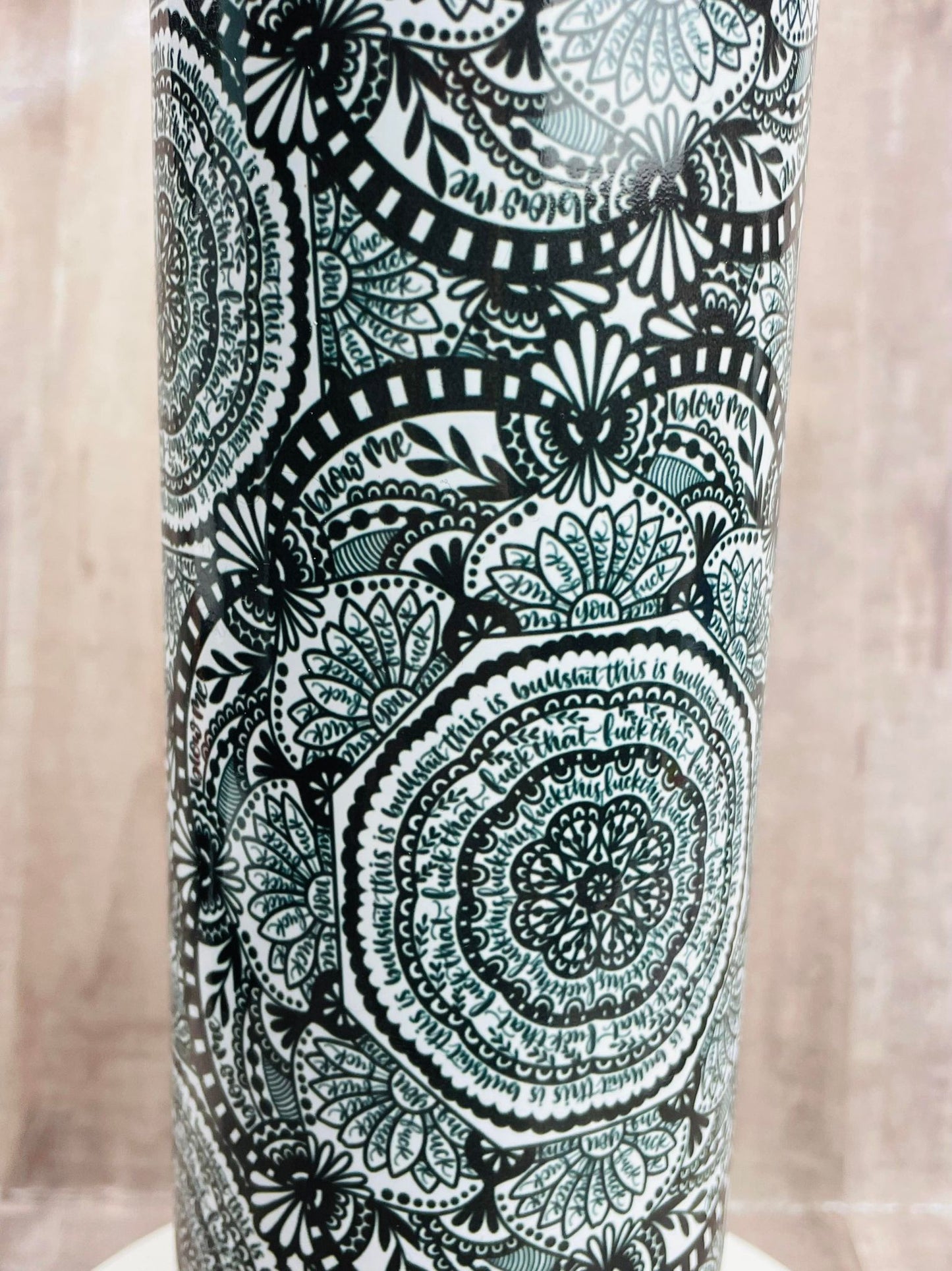 CURSE WORDS MANDALA, Insulated Tumbler